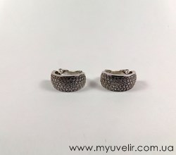 Серьги с фианитами 